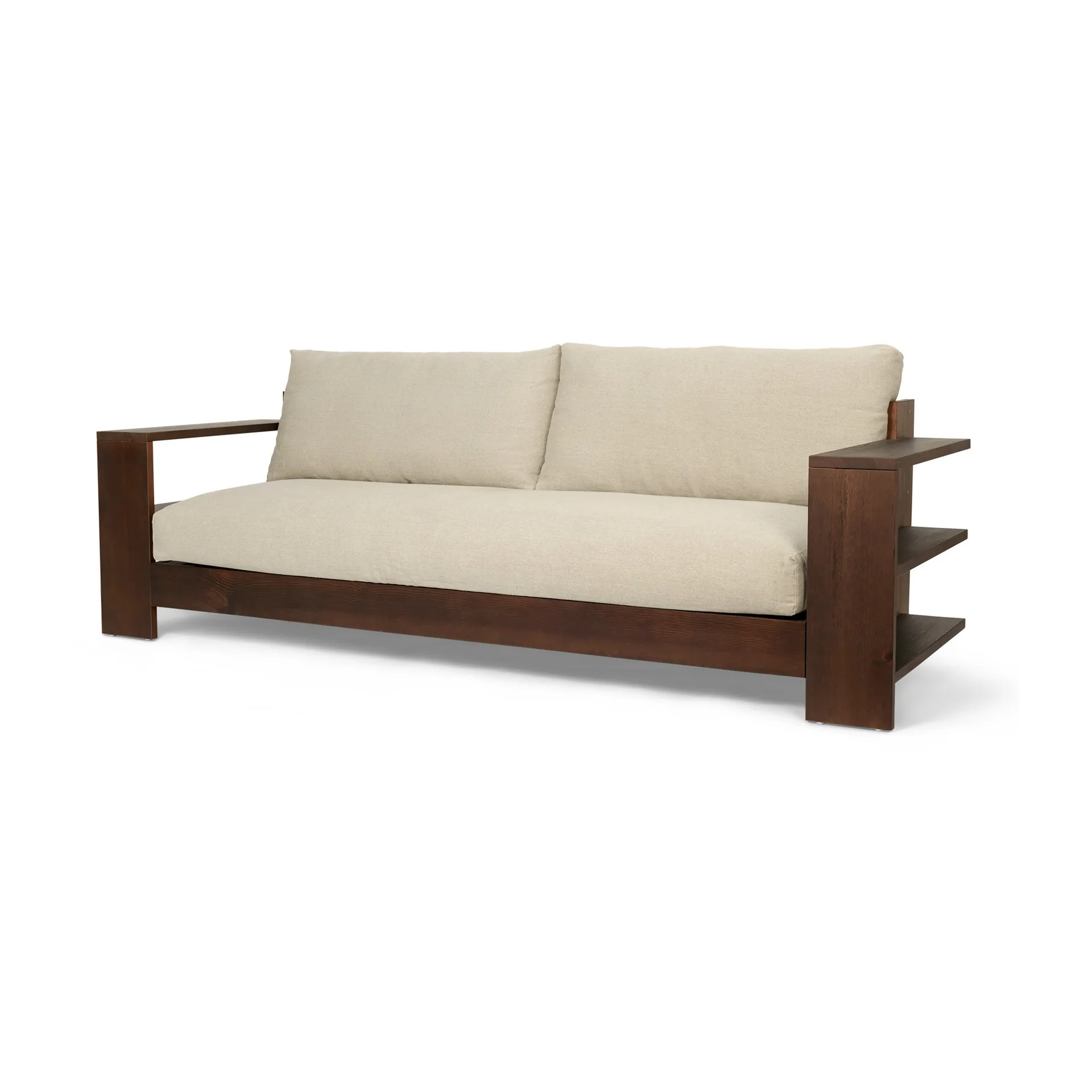 Edre Sofa classic linen, Dark Stained-Natural Ferm Living