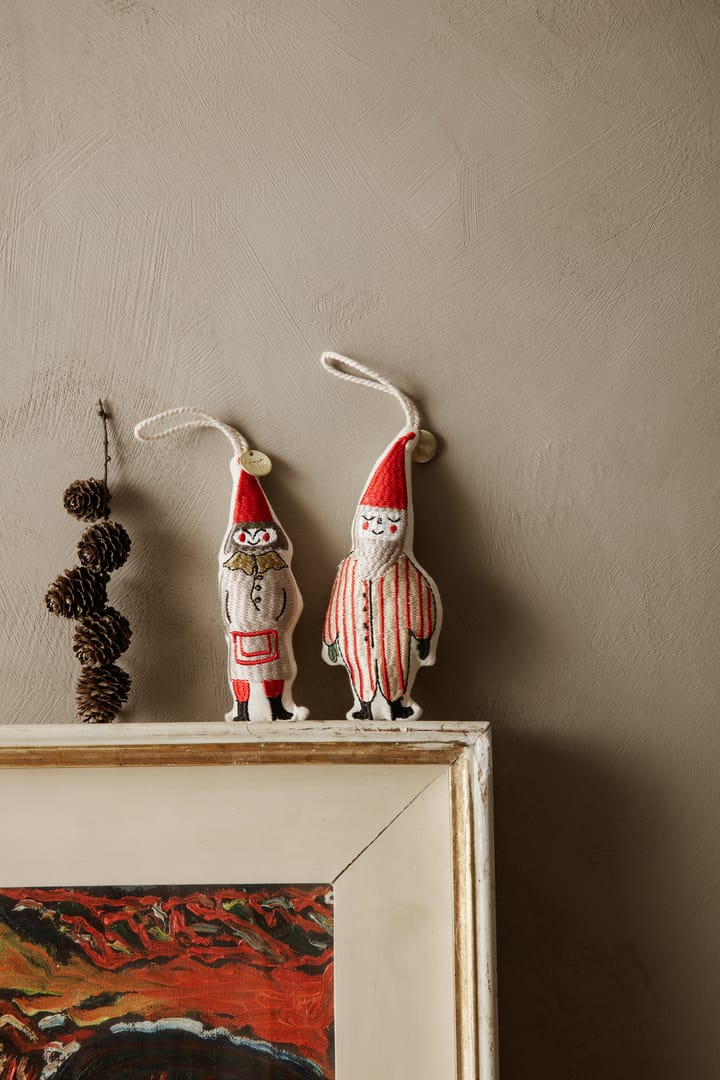Elf pair Weihnachtsanhänger 13,5cm 2er Pack, Striped Ferm Living