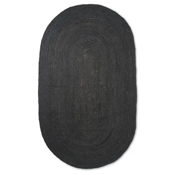 Eternal Juteteppich oval large - Black - Ferm Living