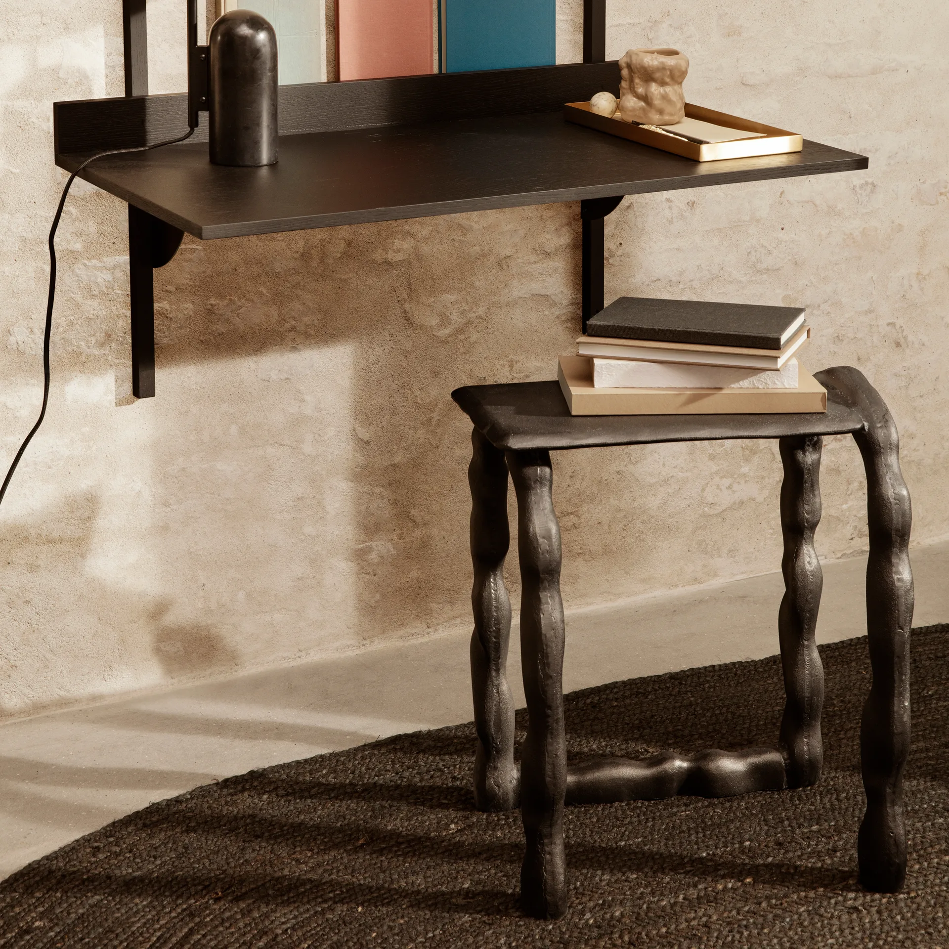 Eternal Juteteppich oval large, Black Ferm Living