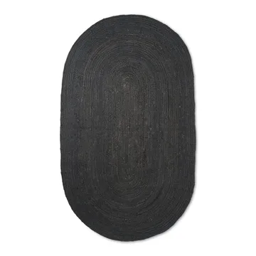 Eternal Juteteppich oval small - Black - Ferm Living