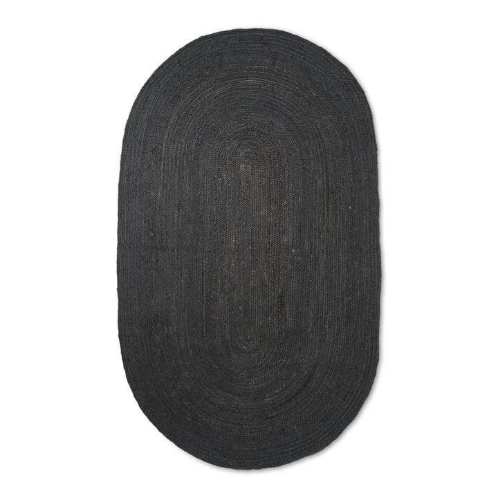 Eternal Juteteppich oval small - Black - Ferm LIVING