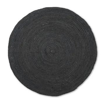 Eternal Juteteppich rund small - Black - Ferm Living