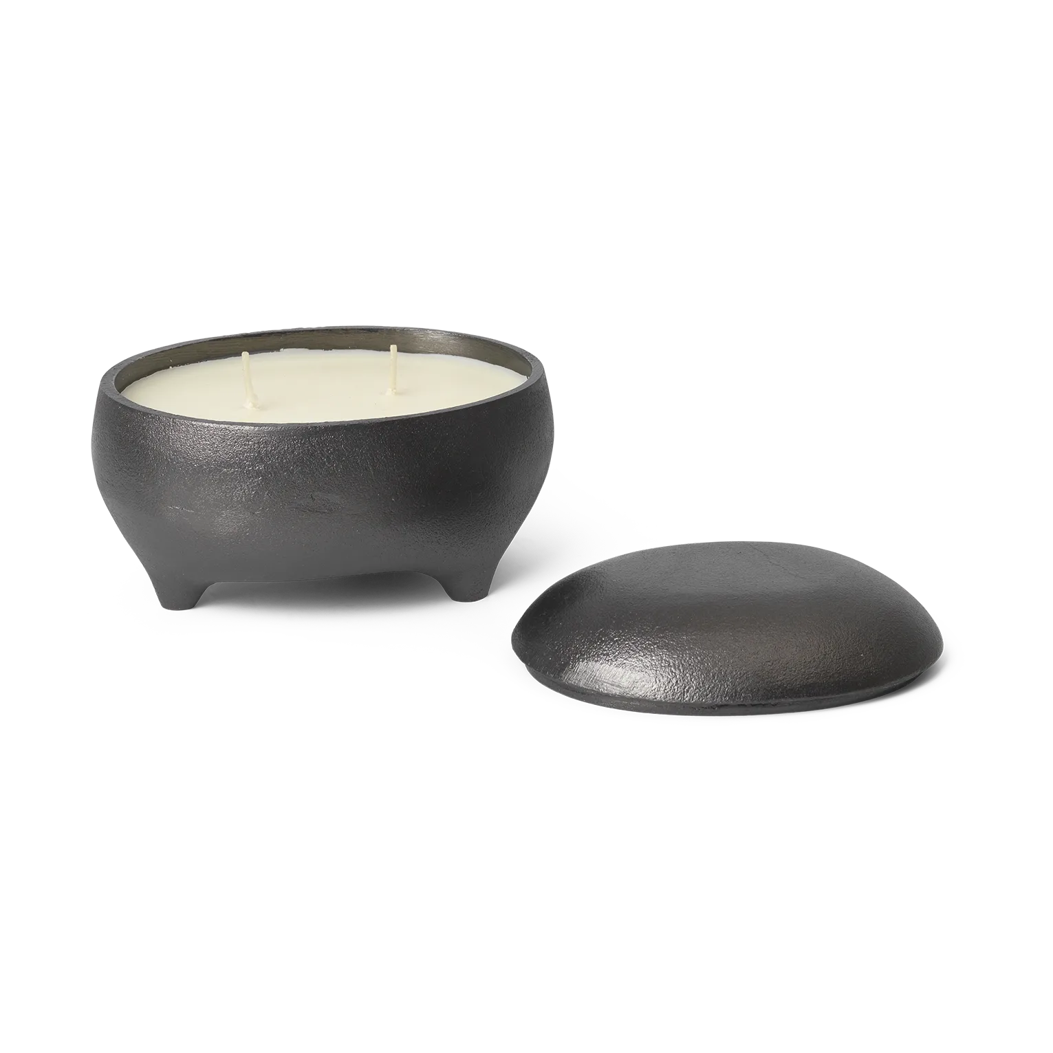 Evoke twin Kerze in Dose, Blackened Aluminium Ferm Living