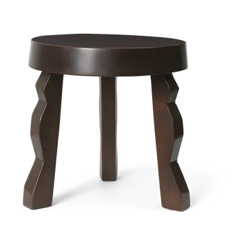 Faye runder Hocker - Dark Stained Mango, Ø31x30 cm - Ferm Living