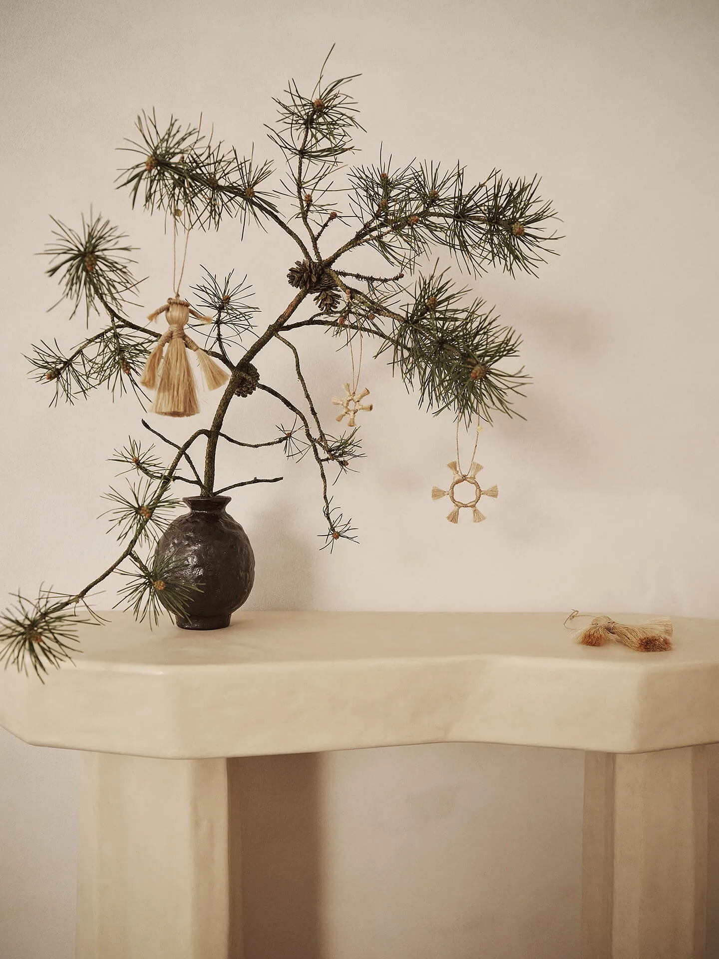 Ferm Living Jute Stars Weihnachtsbaumanhänger 3 Teile, Natural Ferm Living