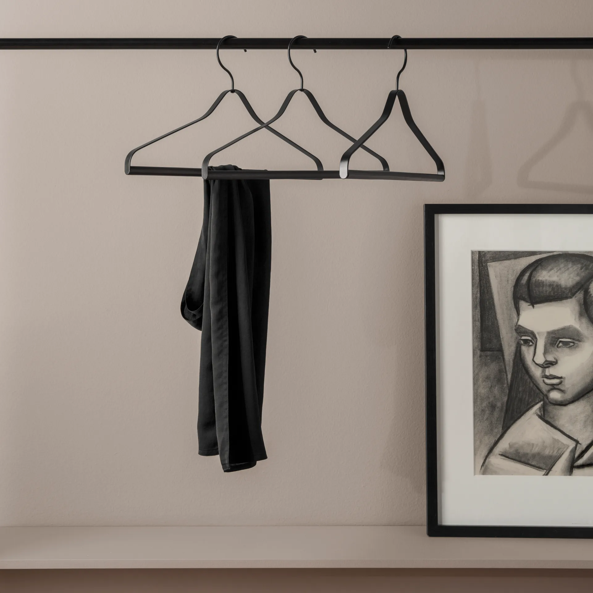Ferm Living Kleiderhaken 3- pack, Schwarz Ferm Living