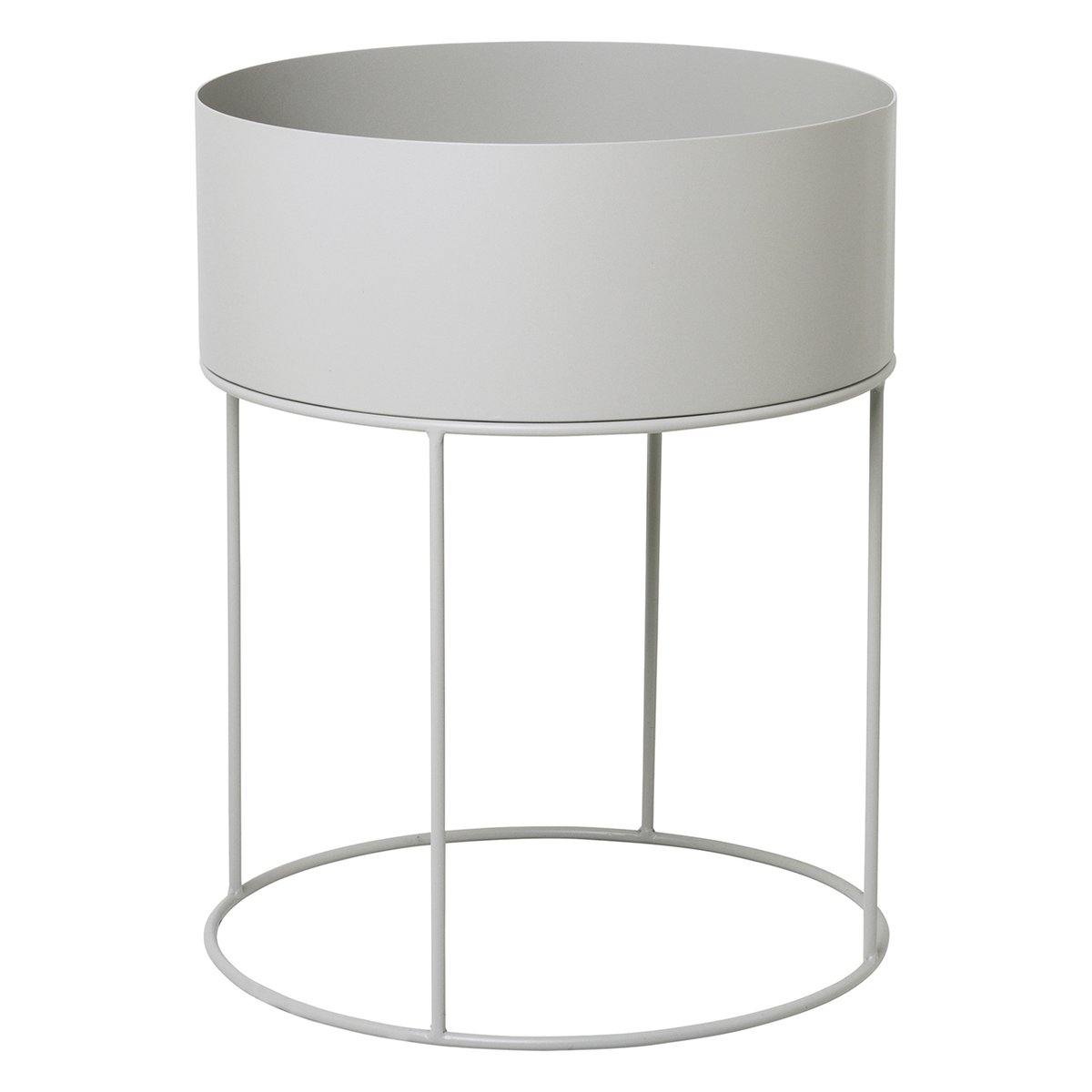 Ferm Living Ferm Living Plant Box Rund Hellgrau