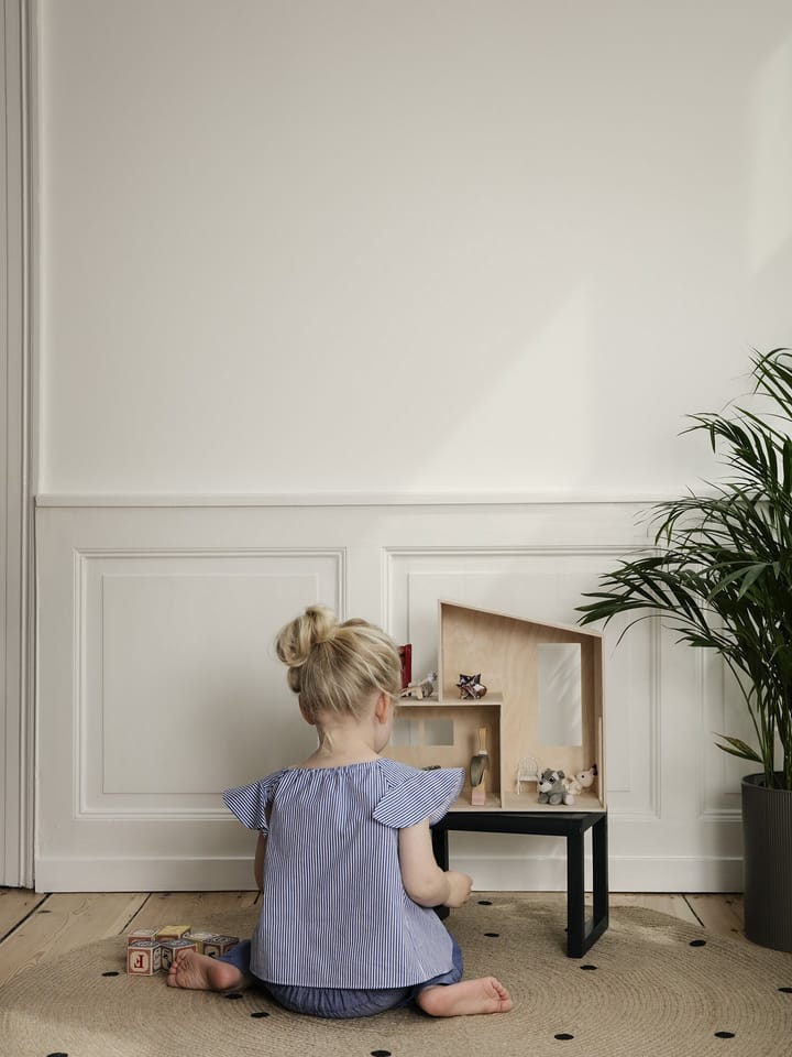 Ferm Living Teppich rund Ø130cm, Black dots Ferm Living