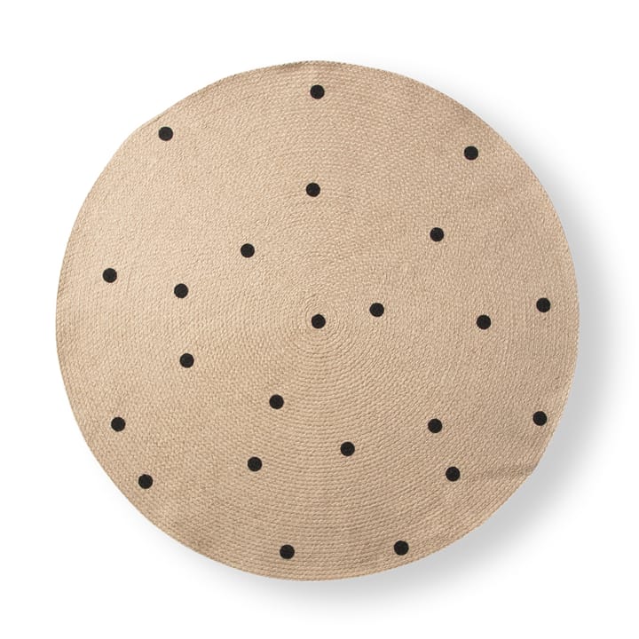 ferm LIVING Teppich rund - Black dots - Ferm LIVING