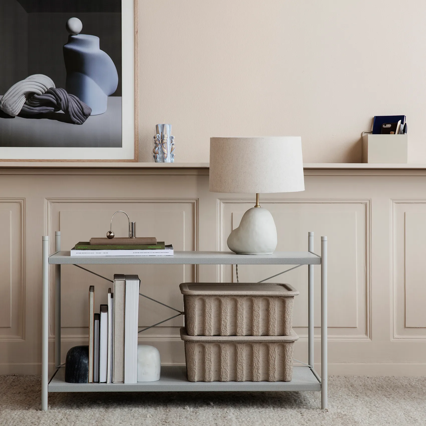 Ferm Verwahrungsbox mit Deckel Papier 2er Pack, Braun Ferm Living