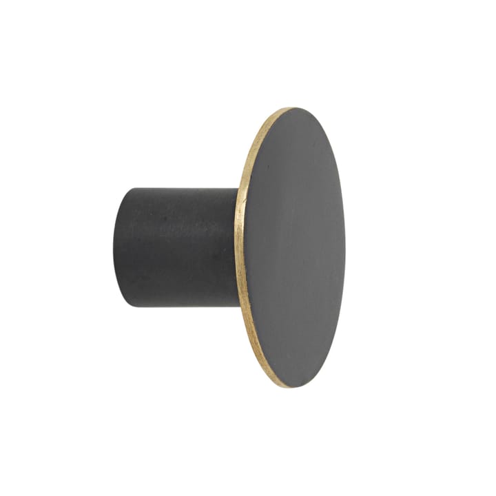 Flat Circle Wandhaken schwarz-Messing, Ø4 cm Ferm Living