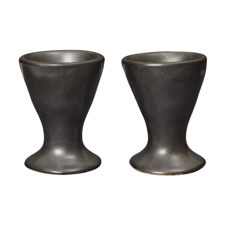 Flow Eierbecher 2er Pack - Black - Ferm Living