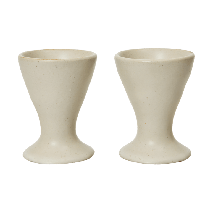Flow Eierbecher 2er Pack - Off-white speckle - Ferm Living