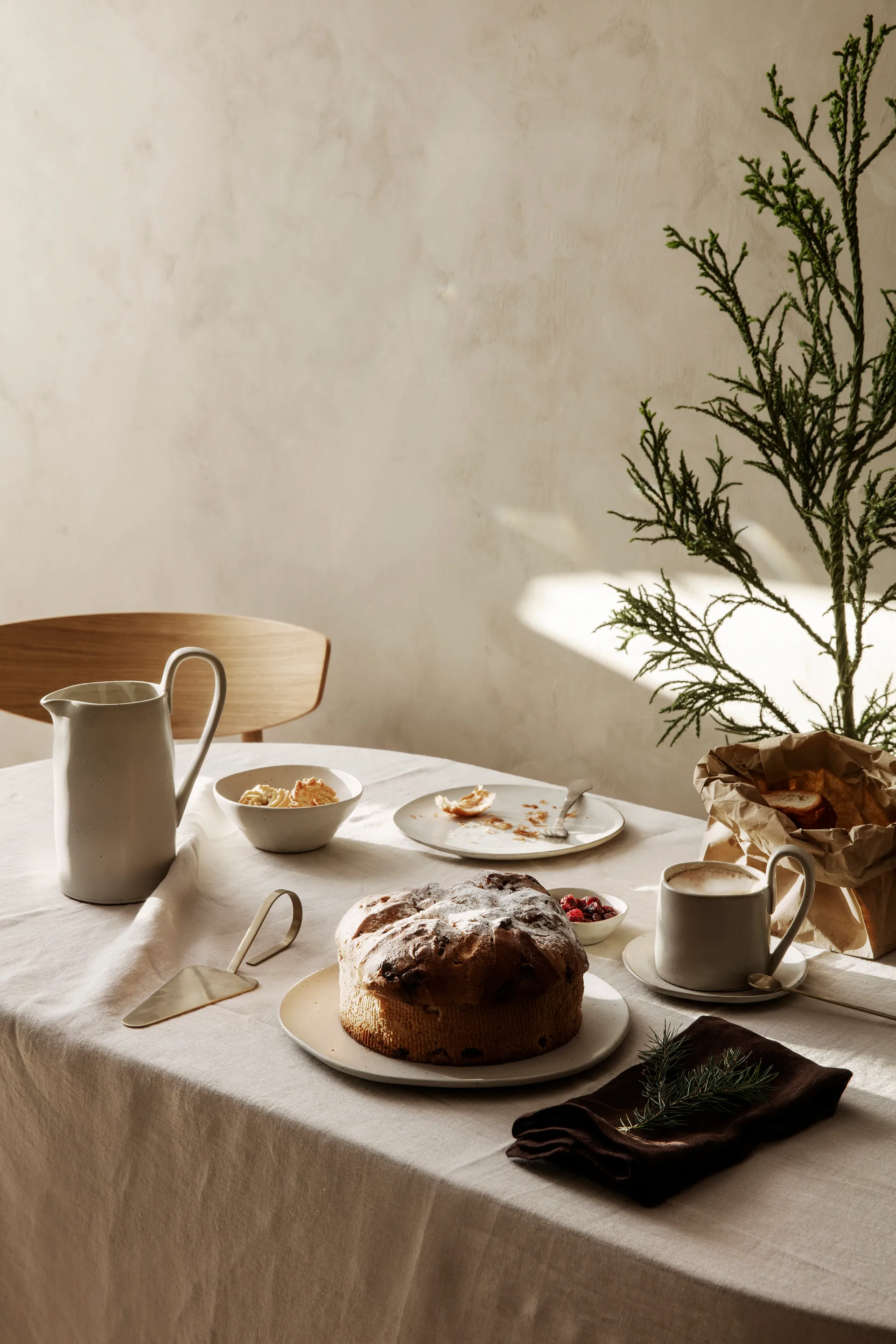 Flow Kanne 1 L, Off-white speckle Ferm Living