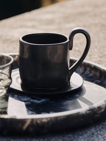 Flow Tasse mit Untertasse 25 cl - Black - Ferm Living
