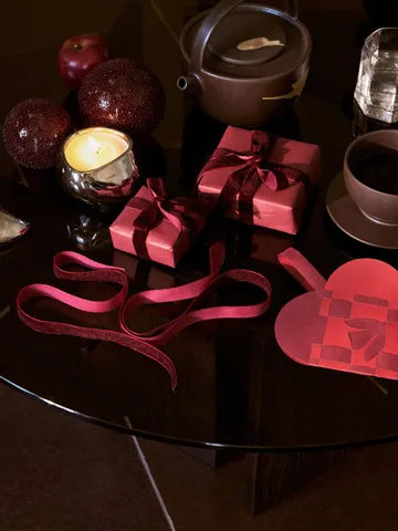 Flurry Christbaumkugeln 3er-Pack - L, Picante Red - Ferm Living