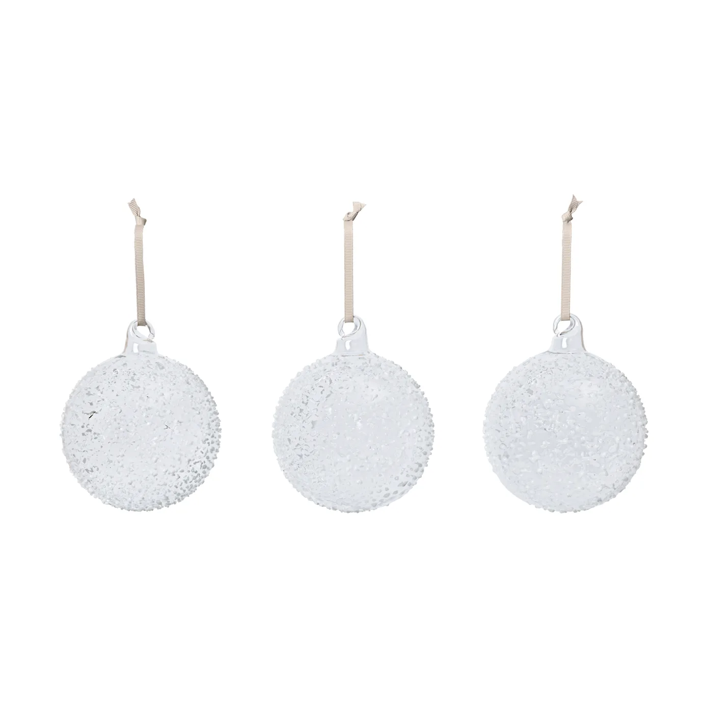 Flurry Christbaumkugeln 3er-Pack, L, Weiß Ferm Living