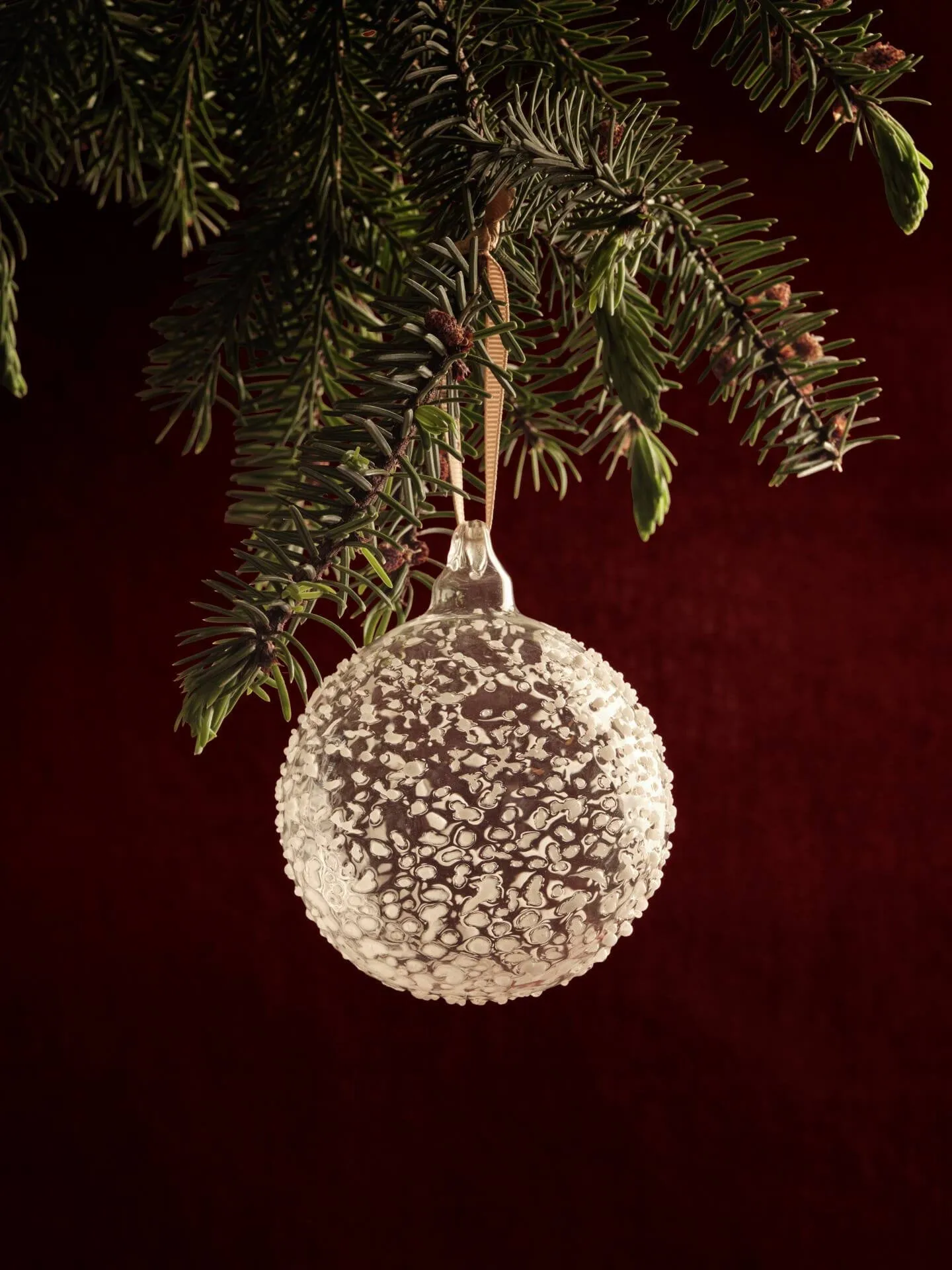 Flurry Christbaumkugeln 3er-Pack, L, Weiß Ferm Living