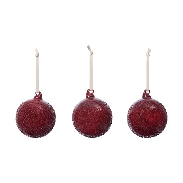 Flurry Christbaumkugeln 3er-Pack - M, Picante Red - Ferm Living