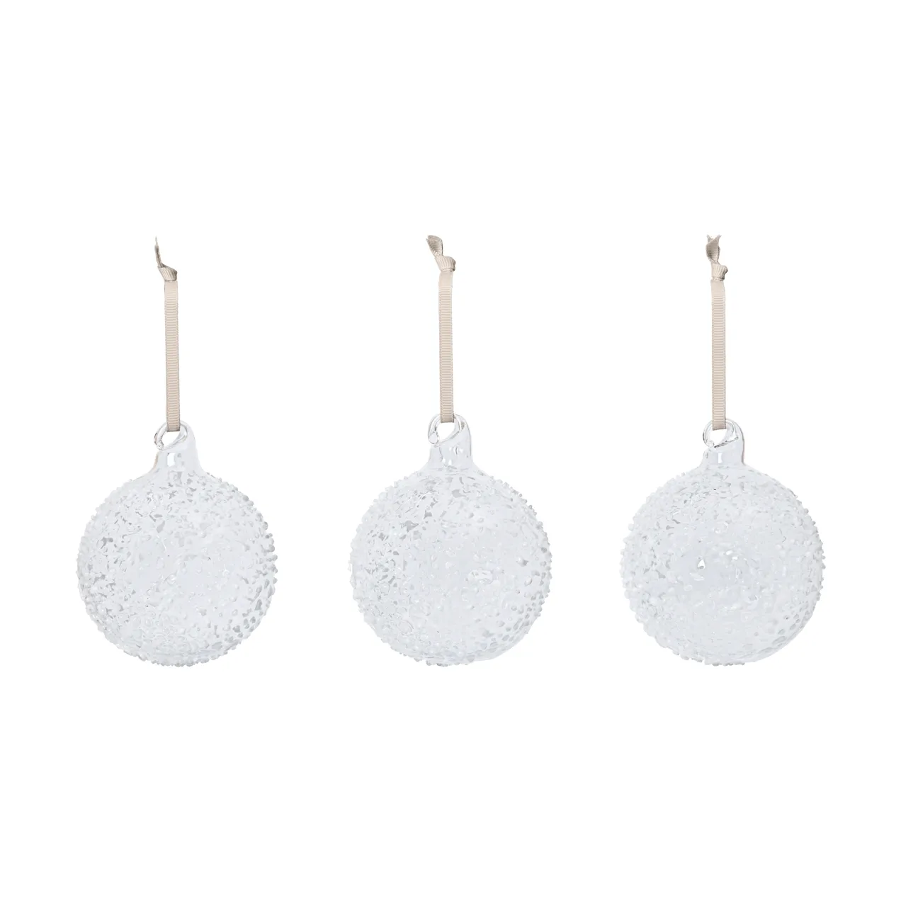 Flurry Christbaumkugeln 3er-Pack, M, Weiß Ferm Living