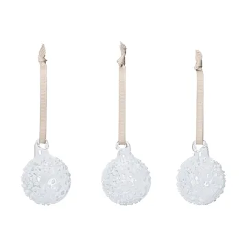 Flurry Christbaumkugeln 3er-Pack - S, Weiß - Ferm Living