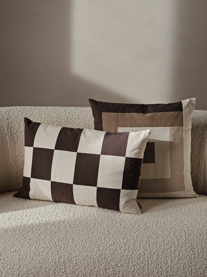 Fold patchwork Kissenbezug 40x60 cm, Coffee-undyed Ferm Living
