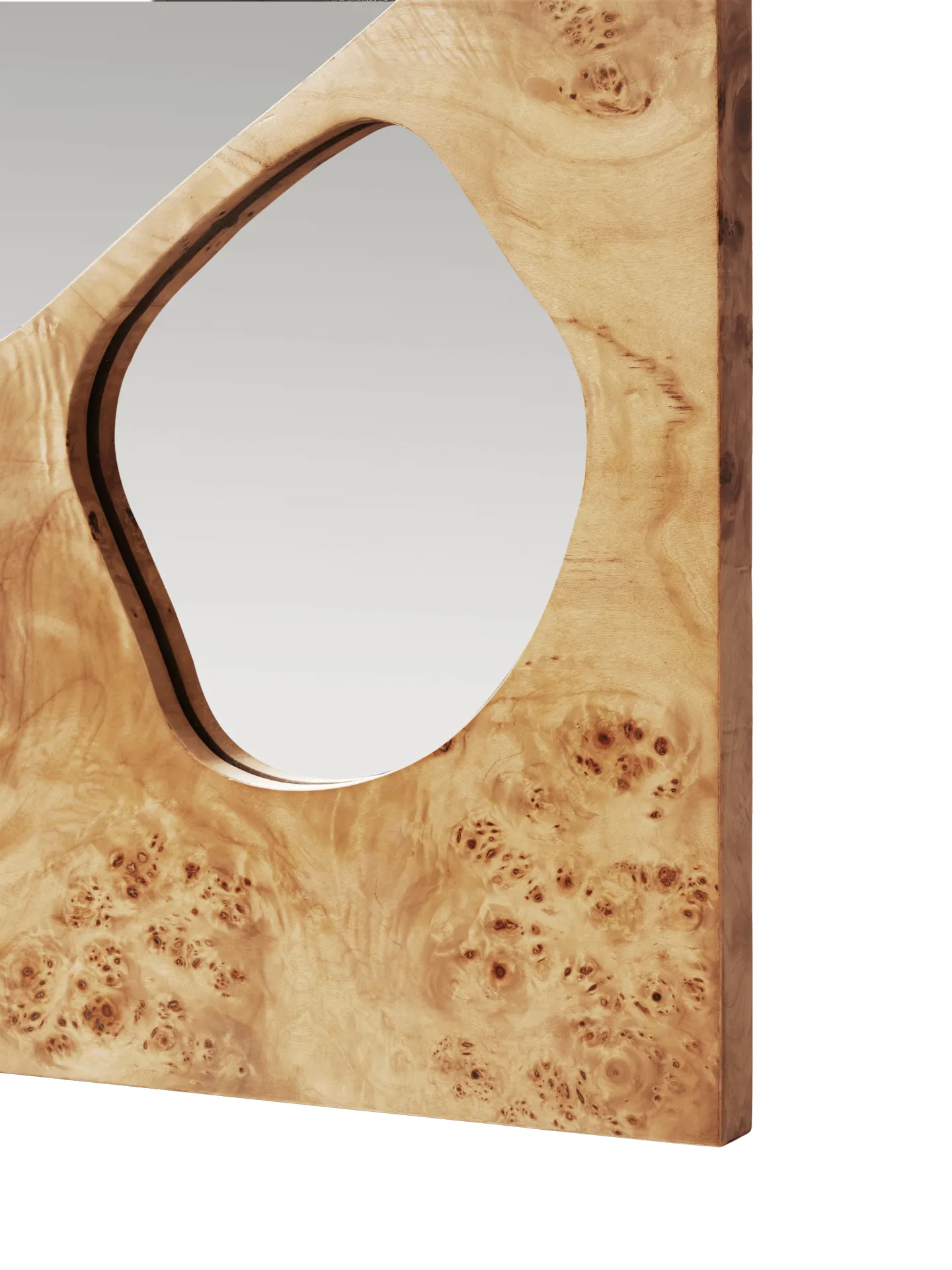 Folia Spiegel, Natural burl, 82 cm Ferm Living