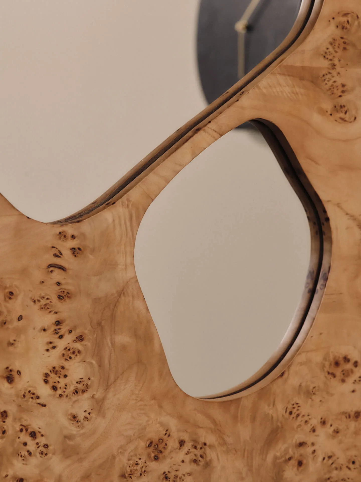 Folia Spiegel, Natural burl, 82 cm Ferm Living