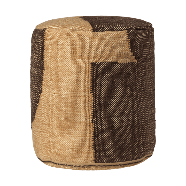 Forene cylinder Pouf Ø38x42 cm - Tan-Chocolate - Ferm LIVING