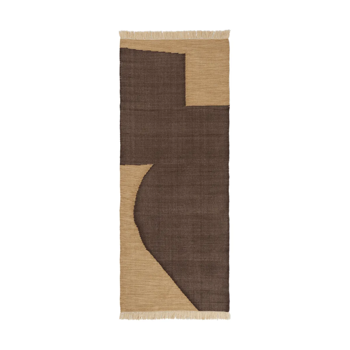 Ferm Living Forene Laufmatte Tan-Chocolate, 80x200 cm