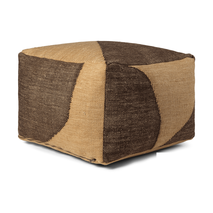 Forene square Pouf 60x60x40 cm - Tan-Chocolate - ferm LIVING