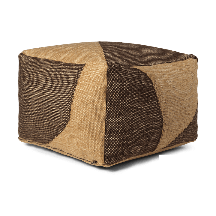 Forene square Pouf 60x60x40 cm - Tan-Chocolate - Ferm LIVING