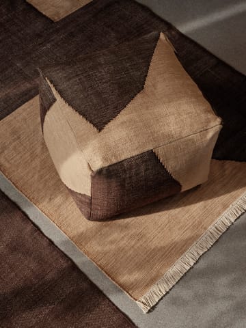 Forene square Pouf 60x60x40 cm - Tan-Chocolate - Ferm Living