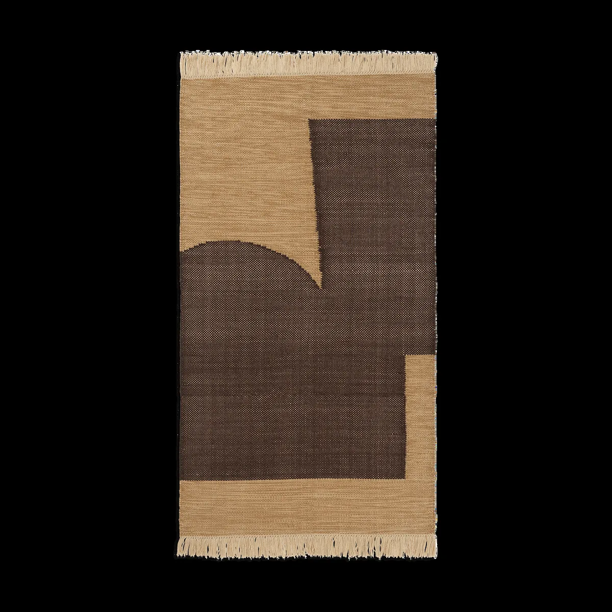 Ferm Living Forene Teppich Tan-Chocolate, 80x140 cm