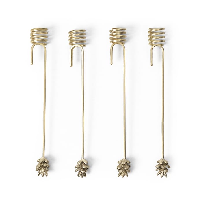 Forest Kerzenhalter für Weihnachtsbaum 4er Pack, Brass Ferm Living