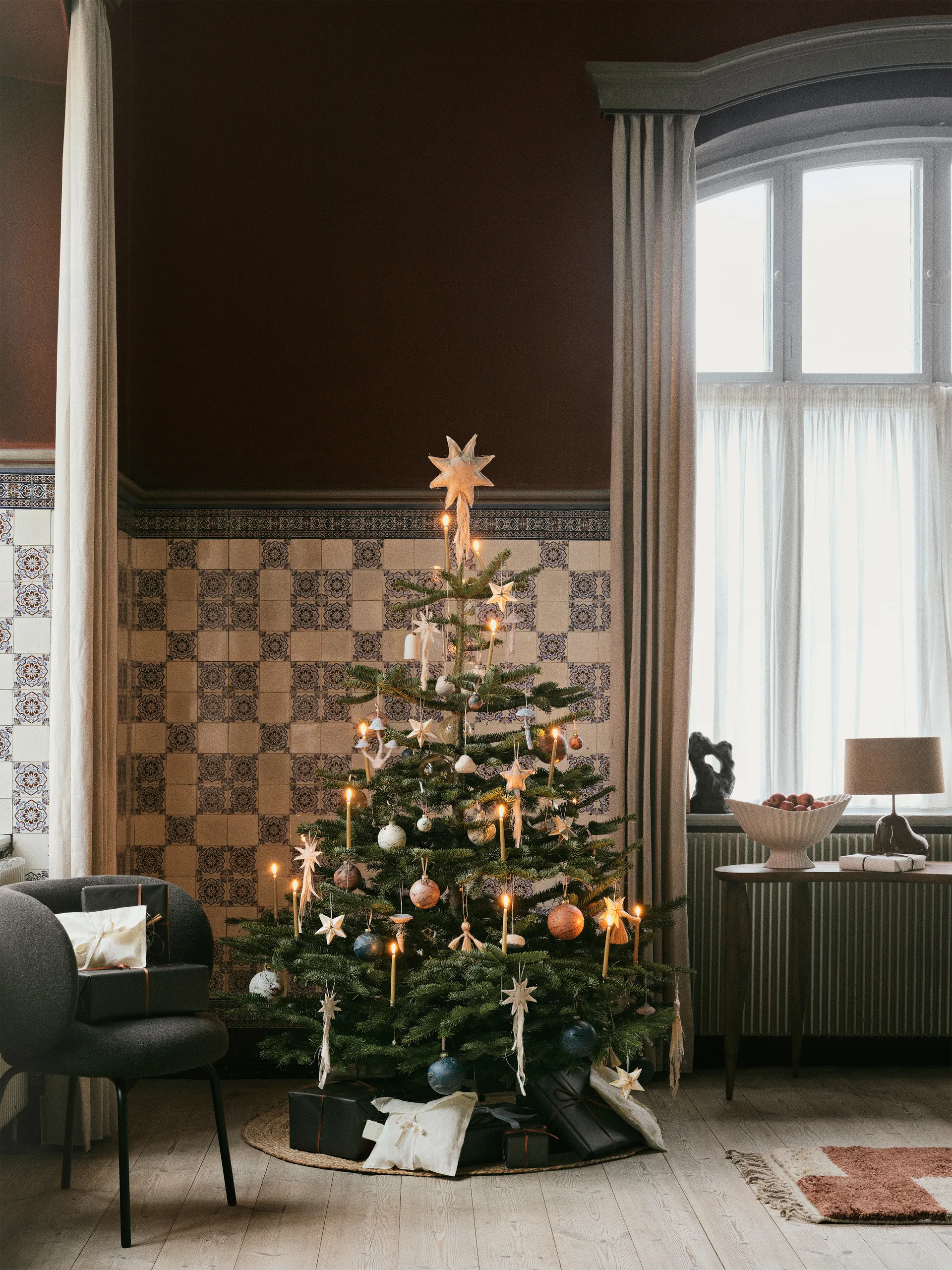 Forest Kerzenhalter für Weihnachtsbaum 4er Pack, Brass Ferm Living