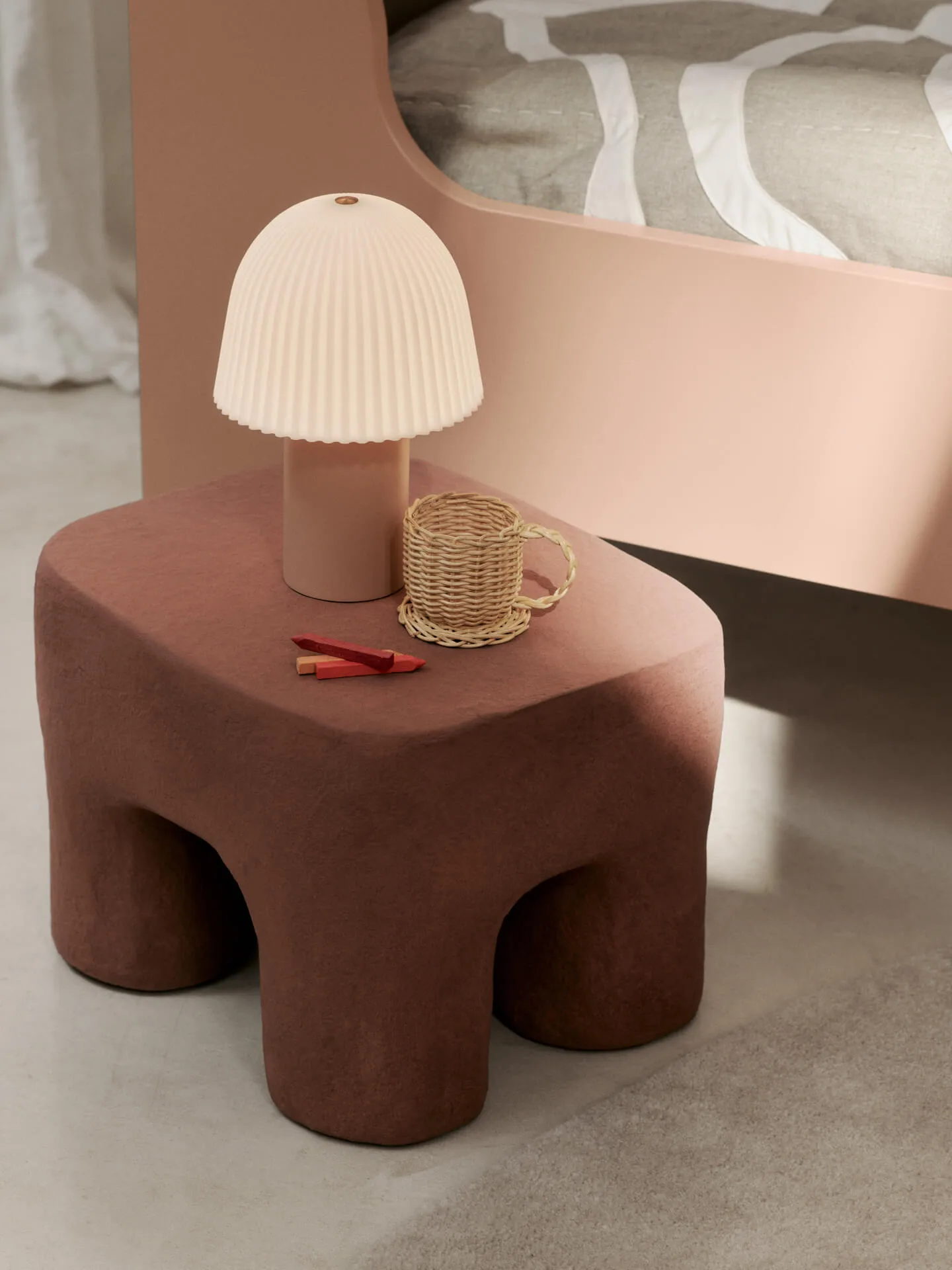 Frill tragbare Lampe, Rose-white Ferm Living