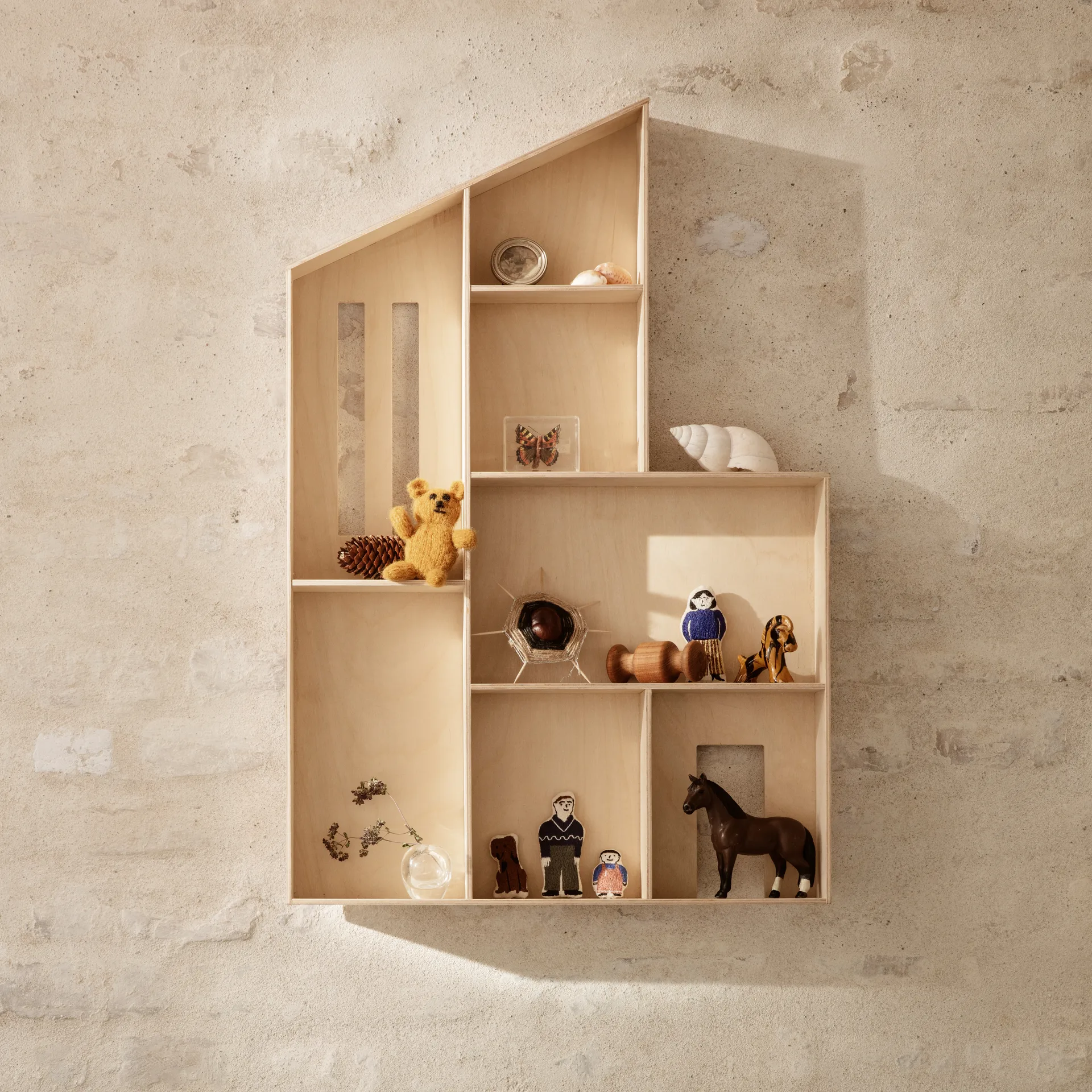 Funkishus Miniatur Wandregal, Natural Ferm Living