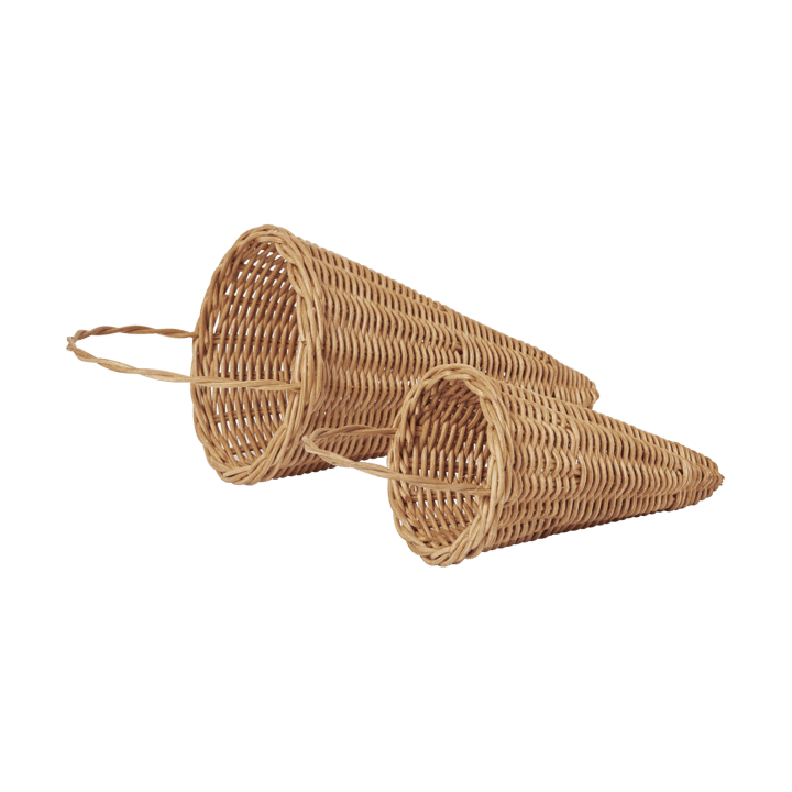 Geflochtene Kegel Weihnachtsschmuck 18 cm, Natural Ferm Living