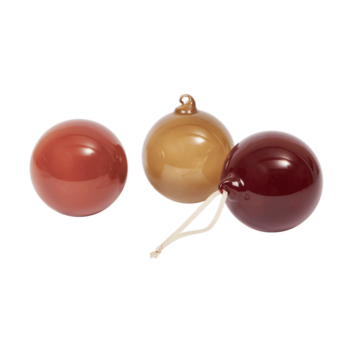 Glass bauble Weihnachtskugeln L Ø10 cm 3-teilig - Roseate Opaque - Ferm Living
