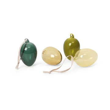 Glass easter eggs 4er Pack - Mixed dark - Ferm Living