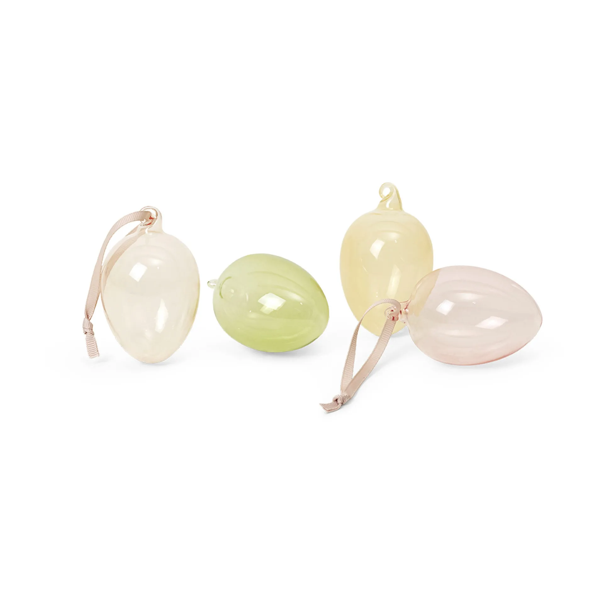 Glass easter eggs 4er Pack, Mixed light Ferm Living