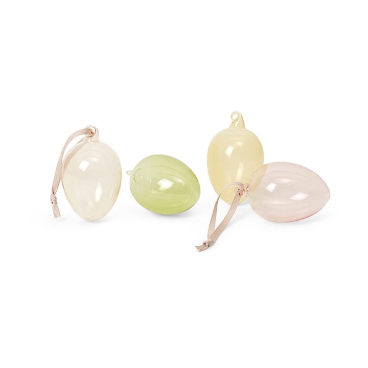 Glass easter eggs 4er Pack - Mixed light - Ferm LIVING