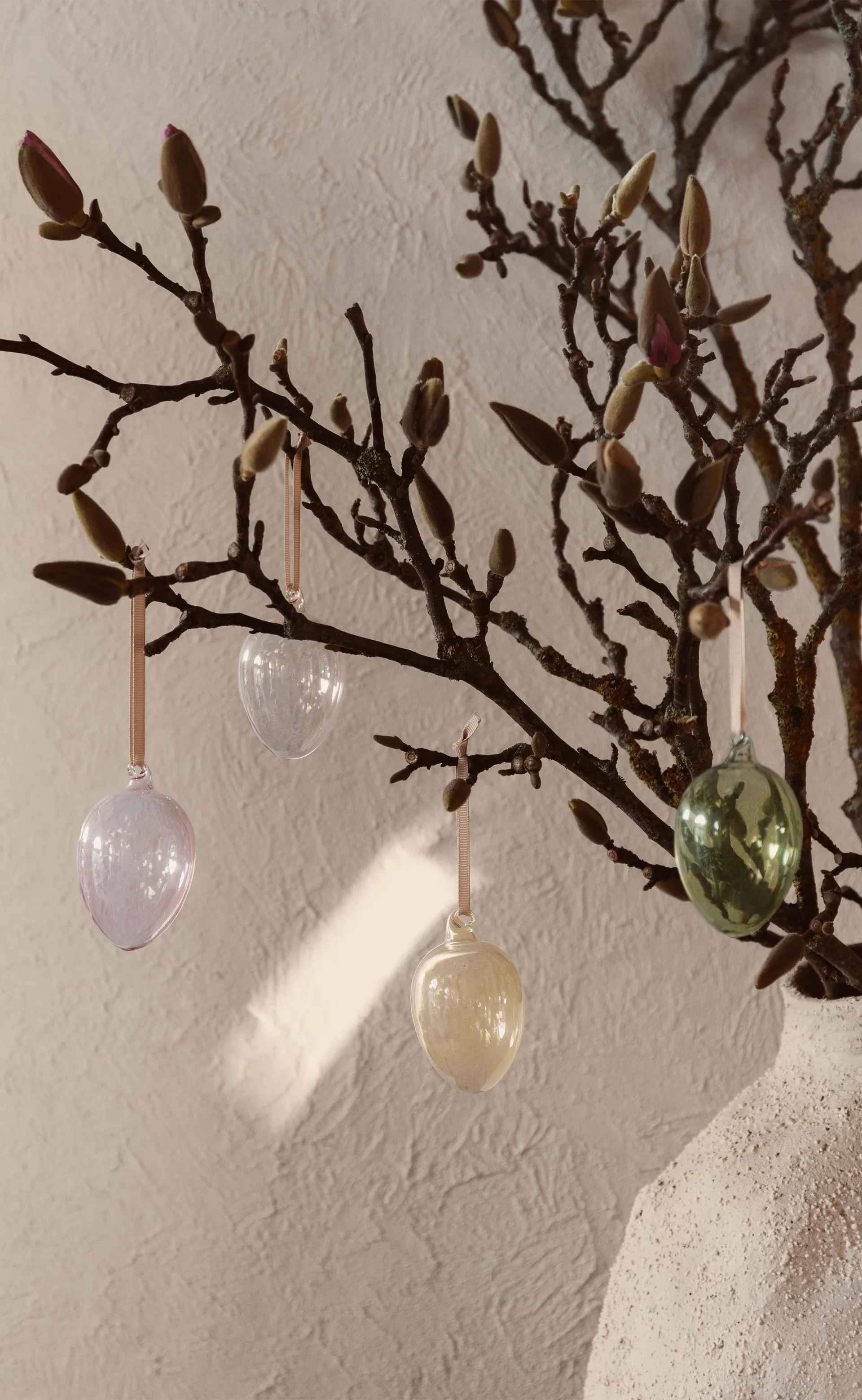 Glass easter eggs 4er Pack, Mixed light Ferm Living