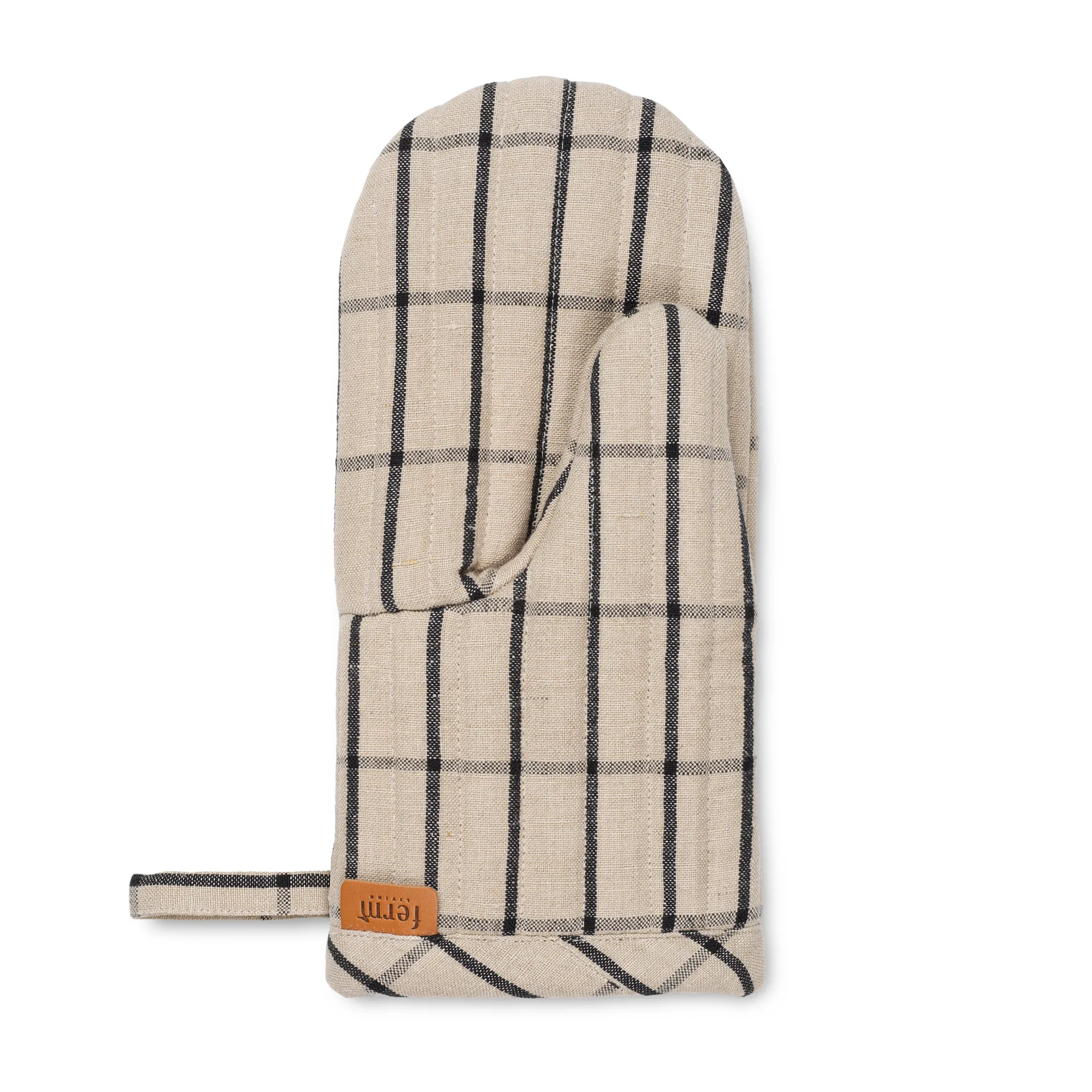 Hale Ofenhandschuh, Sand-schwarz Ferm Living