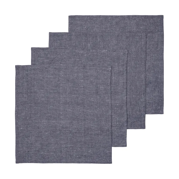 Hale Serviette 4er Pack - Indigo blue, 35x35 cm - Ferm Living