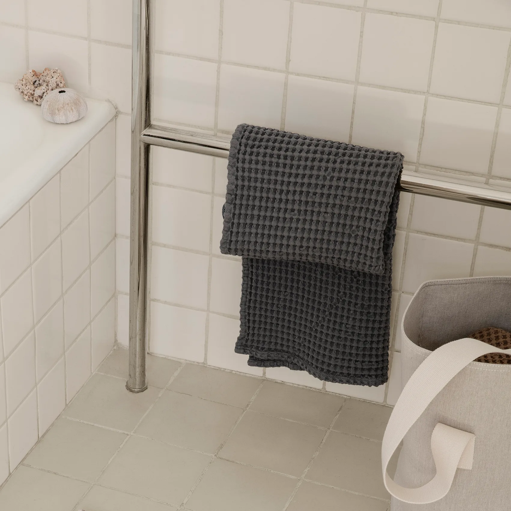 Handtuch Bio-Baumwolle grau, 50 x 100cm Ferm Living