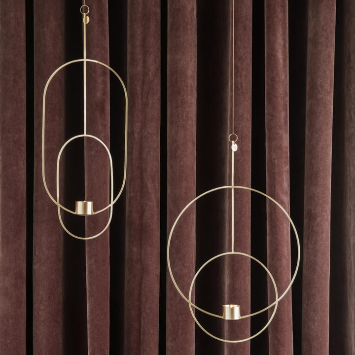 Hanging Tealight Kerzenhalter oval - Messing - Ferm LIVING