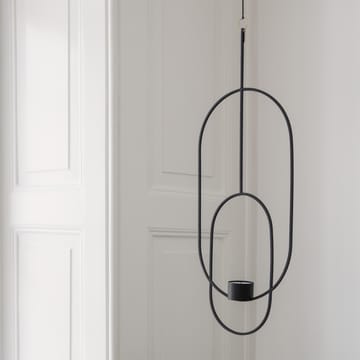 Hanging Tealight Kerzenhalter oval - Schwarz - ferm LIVING